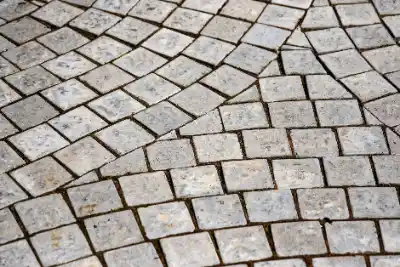 Close-up of intricate stone paving pattern | Charleston Concrete