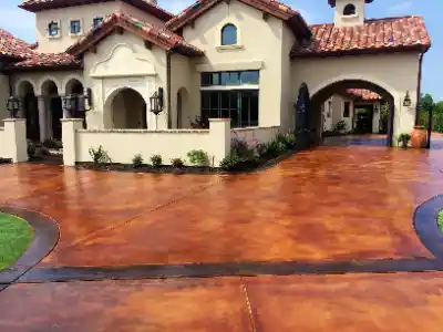 Coloured finish on concrete surface | Charleston Concrete
