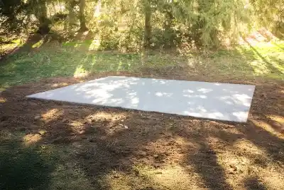 Concrete pad in backyard on sunny day | Charleston Concrete