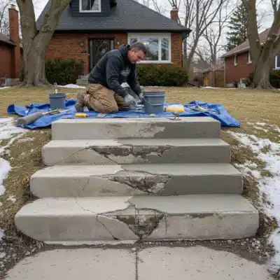 Concrete step repair | Charleston Concrete