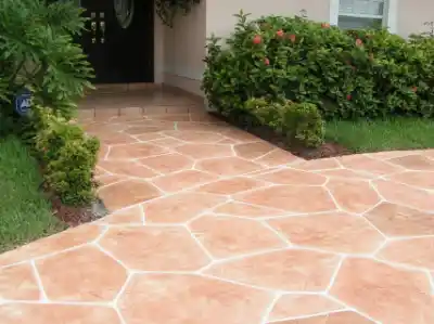 Concrete with decorative overlay treatment | Charleston Concrete
