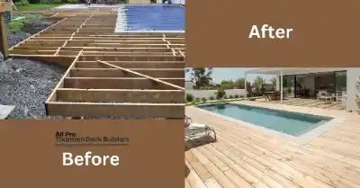 Deck installation for an in-ground swimming pool | Charleston Concrete