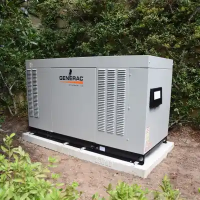 GenPad concrete pad for Generac liquid-cooled generator | Charleston Concrete