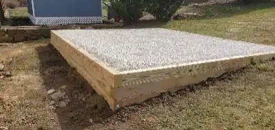 Gravel foundation pad for shed | Charleston Concrete