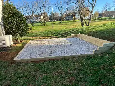 Gravel pad for shed base | Charleston Concrete