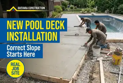 New concrete pool deck installation project | Charleston Concrete