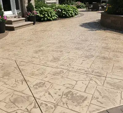 Overlay finish on decorative concrete | Charleston Concrete