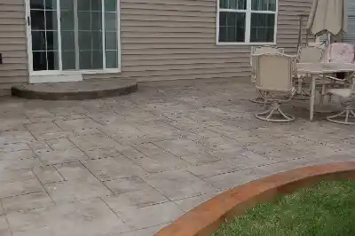 Patio finished with patterned concrete surface | Charleston Concrete