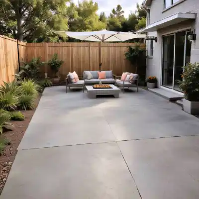 Patio formed from concrete slab | Charleston Concrete