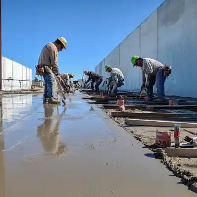 People working on concrete slab | Charleston Concrete