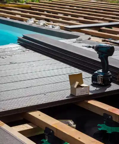 Pool deck installation shown in project gallery | Charleston Concrete