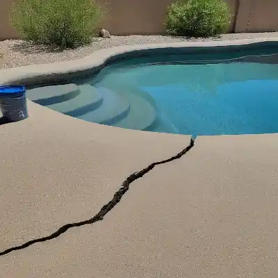 Repair work on concrete pool deck | Charleston Concrete