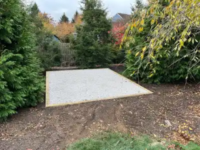 Shed base made from gravel | Charleston Concrete
