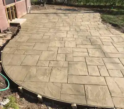 Stamped concrete patio | Charleston Concrete