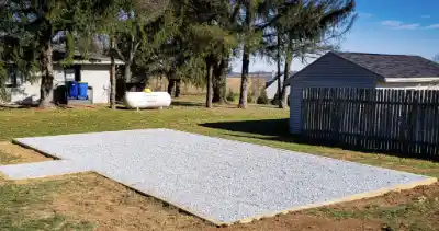 Stone pad for shed | Charleston Concrete